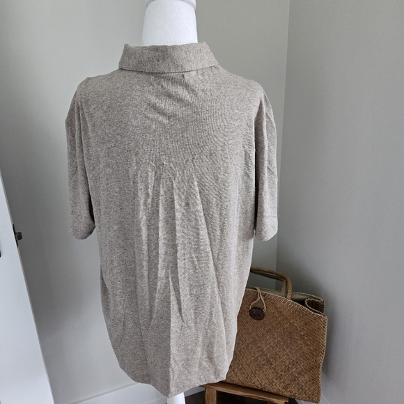 Banana Republic Men's Beige Large Short Sleeve Button Up Shirt - Picture 2 of 13